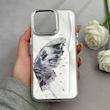 قاب گوشی iPhone 15 Pro Max آیفون اورجینال فانتزی سخت آینه ای لنز کرومی ایربگ دار طرح پروانه کیوت کد 122123