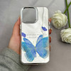 قاب گوشی iPhone 15 Pro Max آیفون اورجینال فانتزی سخت آینه ای لنز کرومی ایربگ دار طرح پروانه کیوت کد 122124