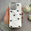قاب گوشی iPhone 15 Pro Max آیفون اورجینال فانتزی سخت آینه ای لنز کرومی ایربگ دار طرح پروانه کیوت کد 122125