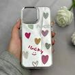 قاب گوشی iPhone 16 Pro Max آیفون اورجینال فانتزی سخت آینه ای لنز کرومی ایربگ دار طرح قلب کیوت کد 122131