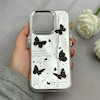 قاب گوشی iPhone 16 Pro آیفون اورجینال فانتزی سخت آینه ای لنز کرومی ایربگ دار طرح پروانه کیوت کد 122143