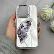 قاب گوشی iPhone 16 Pro آیفون اورجینال فانتزی سخت آینه ای لنز کرومی ایربگ دار طرح پروانه کیوت کد 122145