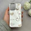 قاب گوشی iPhone 16 آیفون اورجینال فانتزی سخت آینه ای لنز کرومی ایربگ دار طرح قلب کیوت کد 122150