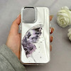 قاب گوشی iPhone 16 آیفون اورجینال فانتزی سخت آینه ای لنز کرومی ایربگ دار طرح پروانه کیوت کد 122155