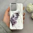 قاب گوشی iPhone 16 آیفون اورجینال فانتزی سخت آینه ای لنز کرومی ایربگ دار طرح پروانه کیوت کد 122155