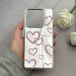 قاب گوشی Redmi Note 13 4G شیائومی اورجینال فانتزی سخت آینه ای لنز کرومی ایربگ دار طرح قلب کیوت کد 122379