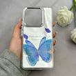 قاب گوشی Redmi Note 14 4G شیائومی اورجینال فانتزی سخت آینه ای لنز کرومی ایربگ دار طرح پروانه کیوت کد 122392