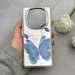 قاب گوشی Redmi Note 14 Pro 4G شیائومی اورجینال فانتزی سخت آینه ای لنز کرومی ایربگ دار طرح پروانه کیوت کد 122405