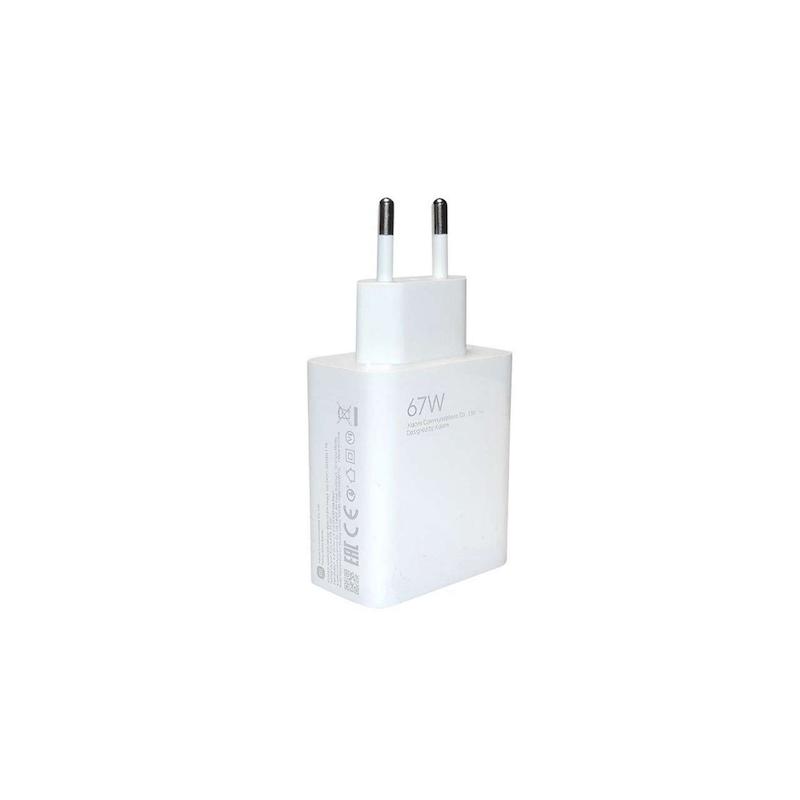 شارژر دیواری 67 وات شیائومی مدل MDY-12-ES 67W اورجینال توربوشارژ (دارای ریزشمارنده) به همراه کابل USB-C کد 130100