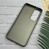 قاب گوشی Galaxy S24 FE سامسونگ اورجینال M Company ضد ضربه کرکره ای دور سیلیکونی پشت سخت خاکستری کد 123783