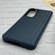 قاب گوشی Galaxy S24 FE سامسونگ اورجینال M Company ضد ضربه کرکره ای دور سیلیکونی پشت سخت سرمه ای کد 123784