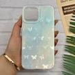 قاب گوشی iPhone 13 Pro Max آیفون فانتزی براق IMD لیزری لاکچری سخت HARD طرح پروانه کد 123292