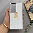 قاب گوشی Galaxy S25 Ultra سامسونگ اورجینال فانتزی سخت آینه ای لنز کرومی ایربگ دار طرح تدی کیوت کد 122495