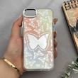 قاب گوشی iPhone 7 - iPhone 8 - iPhone SE 2020 - iPhone SE 2022 آیفون اورجینال فانتزی سخت آینه ای لنز کرومی ایربگ دار طرح پروانه کیوت کد 122504