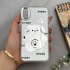 قاب گوشی iPhone X - iPhone XS آیفون اورجینال فانتزی سخت آینه ای لنز کرومی ایربگ دار طرح PUPPY کیوت کد 122506