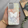 قاب گوشی iPhone 12 Pro Max آیفون اورجینال فانتزی سخت آینه ای لنز کرومی ایربگ دار طرح پروانه کیوت کد 122516