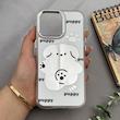 قاب گوشی iPhone 16 Pro Max آیفون اورجینال فانتزی سخت آینه ای لنز کرومی ایربگ دار طرح PUPPY کیوت کد 122522