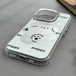 قاب گوشی iPhone 16 Pro آیفون اورجینال فانتزی سخت آینه ای لنز کرومی ایربگ دار طرح PUPPY کیوت کد 122529