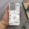 قاب گوشی iPhone 16 Pro آیفون اورجینال فانتزی سخت آینه ای لنز کرومی ایربگ دار طرح PUPPY کیوت کد 122529