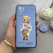 قاب گوشی Redmi Note 10S - Redmi Note 10 4G - Poco M5S شیائومی فانتزی سوزنی برجسته پاپ سوکت دار طرح تدی کد 122587