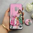 قاب گوشی Galaxy S9 سامسونگ فانتزی سوزنی برجسته پاپ سوکت دار طرح دخترونه کد 122609