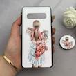 قاب گوشی Galaxy S10 سامسونگ فانتزی سوزنی برجسته پاپ سوکت دار طرح دخترونه کد 122625