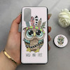 قاب گوشی Galaxy S20 سامسونگ فانتزی سوزنی برجسته پاپ سوکت دار طرح جغد کد 122669
