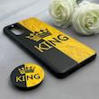 قاب گوشی Galaxy S20 سامسونگ فانتزی سوزنی برجسته پاپ سوکت دار طرح KING کد 122677