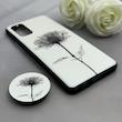 قاب گوشی Galaxy S21 سامسونگ فانتزی سوزنی برجسته پاپ سوکت دار طرح گل کد 122688