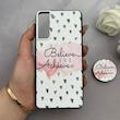 قاب گوشی Galaxy S21 سامسونگ فانتزی سوزنی برجسته پاپ سوکت دار طرح قلب کد 122700
