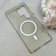 قاب گوشی Galaxy S25 Ultra سامسونگ فول طلقی مگ سیف دار شفاف کریستالی اورجینال AVA شیشه ای طوسی کد 121004