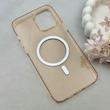 قاب گوشی iPhone 12 Pro Max آیفون فول طلقی مگ سیف دار شفاف کریستالی اورجینال AVA شیشه ای نسکافه ای کد 121009