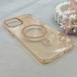 قاب گوشی iPhone 12 Pro Max آیفون فول طلقی مگ سیف دار شفاف کریستالی اورجینال AVA شیشه ای نسکافه ای کد 121009