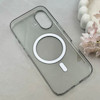 قاب گوشی iPhone 17 آیفون فول طلقی مگ سیف دار شفاف کریستالی اورجینال AVA شیشه ای مشکی کد 121028