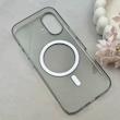 قاب گوشی iPhone 17 آیفون فول طلقی مگ سیف دار شفاف کریستالی اورجینال AVA شیشه ای مشکی کد 121028