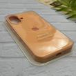 قاب گوشی iPhone 17 آیفون سیلیکونی اورجینال پاک کنی درجه یک زیربسته نارنجی روشن کد 124140