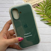 قاب گوشی iPhone 17 آیفون سیلیکونی اورجینال پاک کنی درجه یک زیربسته سبز تیره کد 124172