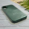قاب گوشی iPhone 17 آیفون سیلیکونی اورجینال پاک کنی درجه یک زیربسته سبز تیره کد 124172