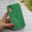 قاب گوشی iPhone 16 آیفون سیلیکونی اورجینال پاک کنی درجه یک زیربسته سبز کد 124202