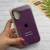 قاب گوشی iPhone 16 آیفون سیلیکونی اورجینال پاک کنی درجه یک زیربسته بنفش کد 124209