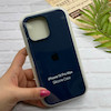 قاب گوشی iPhone 16 Pro Max آیفون سیلیکونی اورجینال پاک کنی درجه یک زیربسته سرمه ای کد 124236