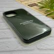 قاب گوشی iPhone 13 Pro Max آیفون سیلیکونی اورجینال پاک کنی درجه یک زیربسته سبز تیره کد 124287