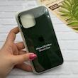 قاب گوشی iPhone 13 Pro Max آیفون سیلیکونی اورجینال پاک کنی درجه یک زیربسته سبز تیره کد 124287