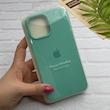 قاب گوشی iPhone 13 Pro Max آیفون سیلیکونی اورجینال پاک کنی درجه یک زیربسته سبزآبی کد 124292
