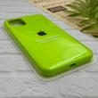 قاب گوشی iPhone 11 Pro Max آیفون سیلیکونی اورجینال پاک کنی درجه یک زیربسته سبز فسفری کد 124363