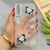 قاب گوشی Galaxy A30S - A50S - A50 سامسونگ شفاف رزینی Luxury لنز نگین دار کرومی کد 124414