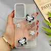 قاب گوشی Galaxy S21 FE سامسونگ شفاف رزینی Luxury لنز نگین دار کرومی کد E10-124419