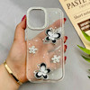 قاب گوشی iPhone 16 آیفون شفاف رزینی Luxury لنز نگین دار کرومی کد E10-124434