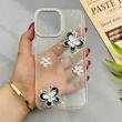قاب گوشی iPhone 12 Pro Max آیفون شفاف رزینی Luxury لنز نگین دار کرومی کد 124438