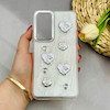 قاب گوشی Galaxy S24 FE سامسونگ رزینی Luxury لنز کرومی طرح گل لوکس کد 124502